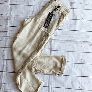Lace Capri Sand color pants